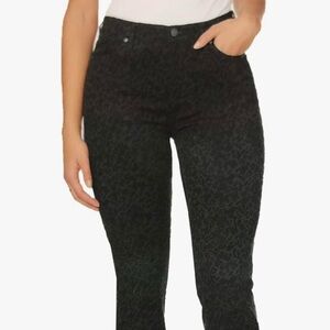 Buffalo David Bitton Hanna jeans black leopard print skinny jeans size 6/28